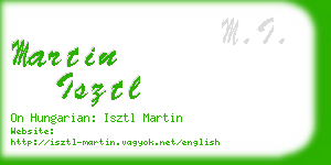 martin isztl business card